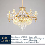 European Luxury Crystal Chandelier for Living Room, Duplex Building Lamps