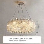 Luxury Crystal LED Round Ceiling Chandelier: Modern Bedroom & Living Room Pendant