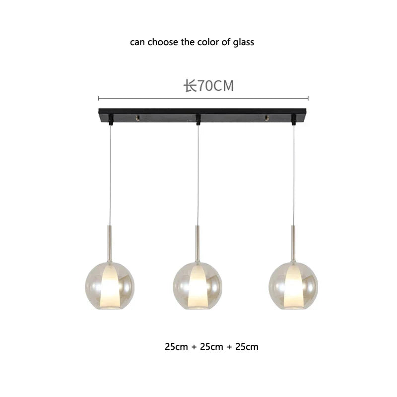 Designer Glass Chandelier Pendant Light for Dining Room Kitchen Loft Home Decor