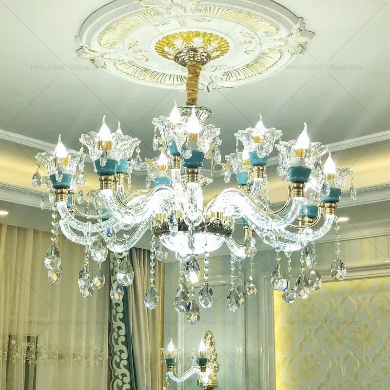 Modern French Crystal Chandelier for Elegant Living Room Lighting