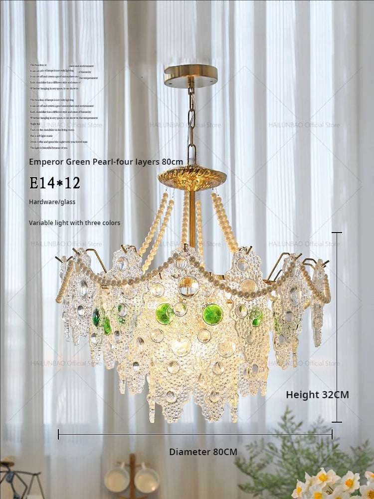 Crystal Chandelier: Elegant Retro Lighting for Bedroom, Dining, Living Room & Cloakroom