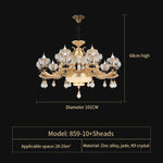 Luxe Crystal Chandelier for Bedroom, Living Room, and Dining Room