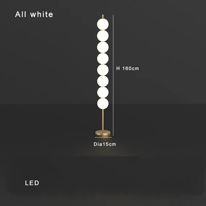 White Balls Floor Lamp: Modern Living Room Decoration & Mood Light