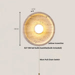 Yellow Travertine LED Wall Lights for Nordic Modern Home Decor