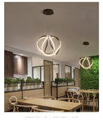 Nordic Twisted LED Chandelier Ceiling Lamp Modern Pendant Light