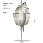 Modern Chain Chandelier for Luxury Dining Table and Home Decor