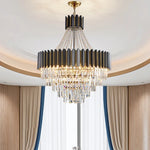 Crystal Chandelier for Duplex Living: Modern Elegance for Hotel, Villa, and Home.
