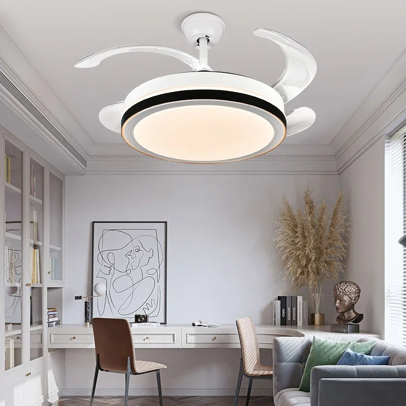Crystal Light Ceiling Fan with Remote Control – Modern Chandelier Vintage Style