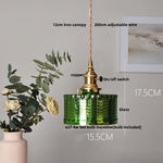 Afralia™ Pink Glass Art LED Pendant Light for Dining Room & Cafe