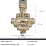 Crystal Chandelier: Luxury Modern Staircase & Living Room, Hotel & Villa Lighting