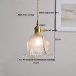 Walnut Wood LED Pendant Lamp Green Glass Modern Interior Hanging Light