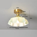 Wood LED Ceiling Light Milk Yellow Resin Plafond Lamp Modern Nordic Decor