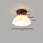 White Glass LED Ceiling Lamp Modern Living Room Bedroom Light