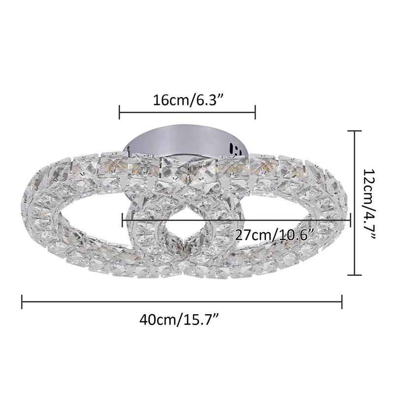 Modern K9 Crystal LED Ceiling Chandelier for Home Decor