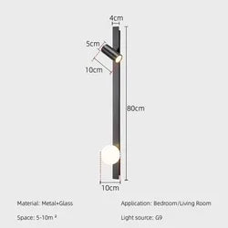 Copper Living Room Wall Lamp Modern Creative Bedroom Study Reading Light