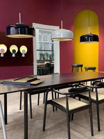 Seated Podgy Pendant Lamps: Nordic Yellow Minimalist Unique Lighting for Dining Room