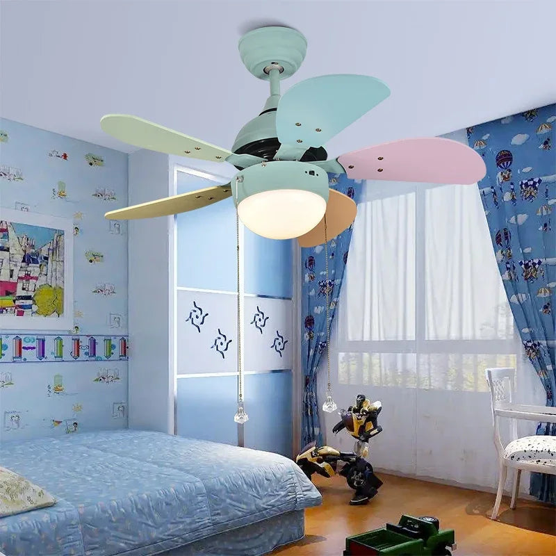 Modern LED Ceiling Fan with Remote Control & Minimalist Design in Black
