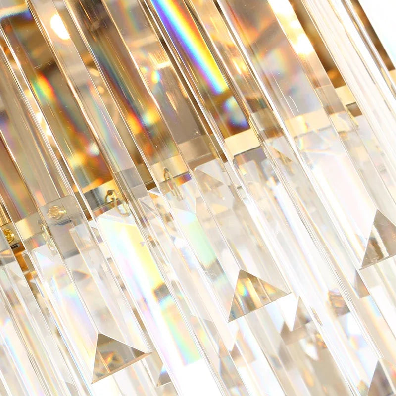 Gold Black Crystal Chandeliers LED Ceiling Light for Luxe Living & Hospitality