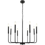 Gold Black Retro Chandelier Candle Ceiling Lighting for Living Room & Restaurant