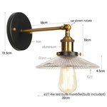 Afralia™ Industrial Loft LED Wall Light for Bedroom, Bathroom, Stairs - Plug In Iron Lamp