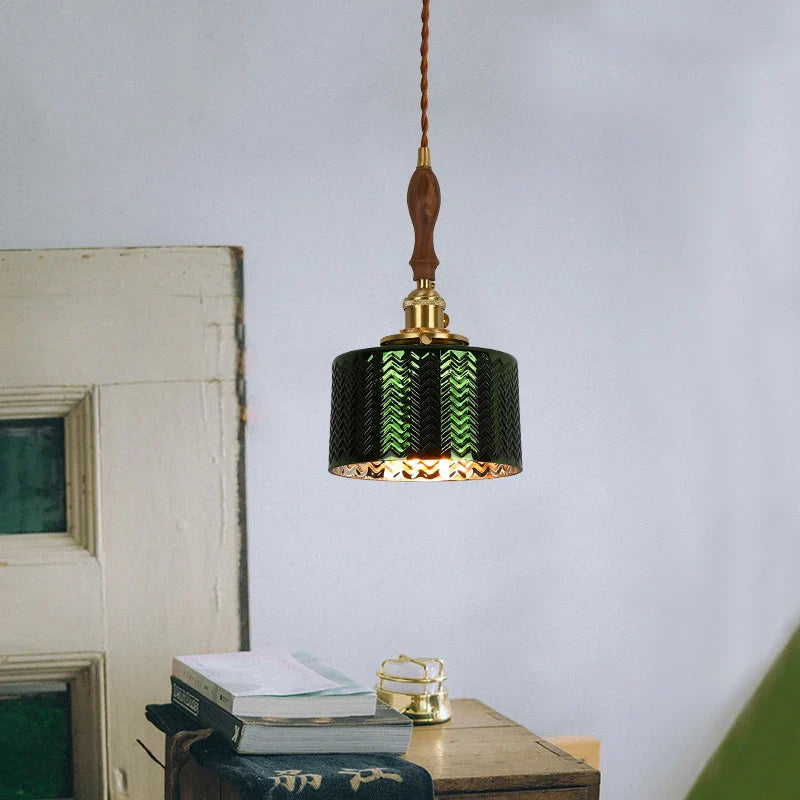 Green Wave Glass Pendant Lamp: Modern Minimalism for Living Room, Bedroom, Cafe