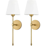 Flared White Wall Sconce Lamp for Bedroom, Bathroom & Mirror Lighting