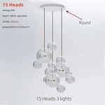Glass Bubble Chandelier Customized Pendant Light for Living Room Atmosphere