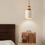 Stone Cylinder LED Pendant Lights for Dining Living Room Kitchen Cafe Loft Decor