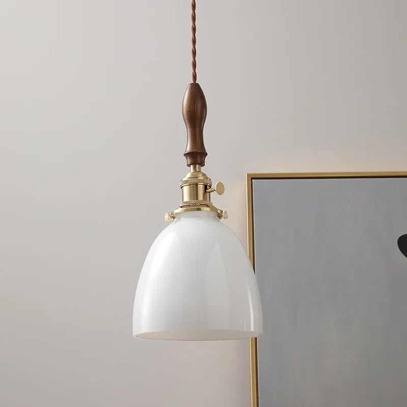 Glass Copper LED Pendant Lights for Modern Style Dining Kitchen Bedroom