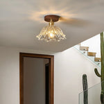 Modern Clear Glass LED Ceiling Light for Home Decor