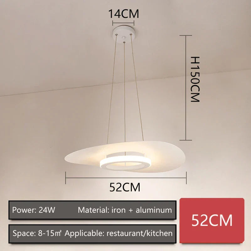 Modern LED Ceiling Chandelier Black/White Minimalist Living Room Bedroom Nordic