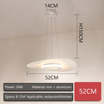 Modern LED Ceiling Chandelier Black/White Minimalist Living Room Bedroom Nordic