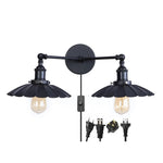 Loft LED Wall Lights with Plug, Industrial Lamparas De Pared