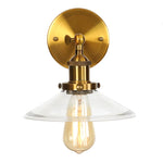 Vintage Industrial LED Wall Lamp with Clear Glass Shade