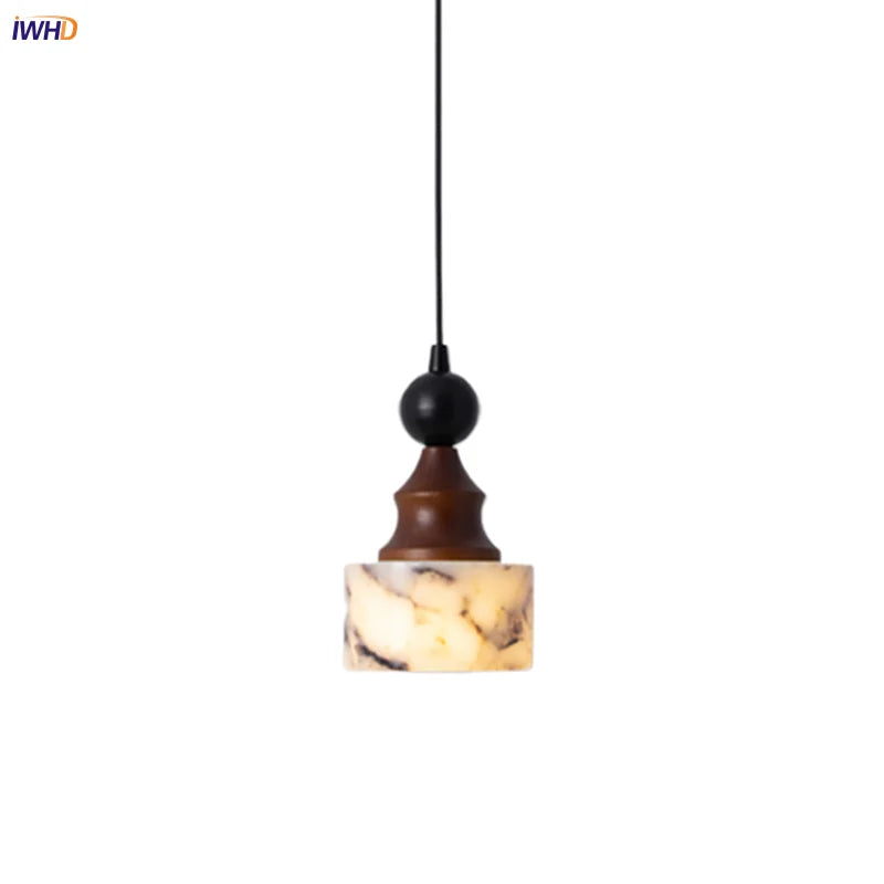 Natural Stone LED Pendant Lamp for Home Decor Living Dining Room