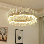 Crystal LED Pendant Light Chrome/Gold Luxury Chandelier for Kitchen Living Room.