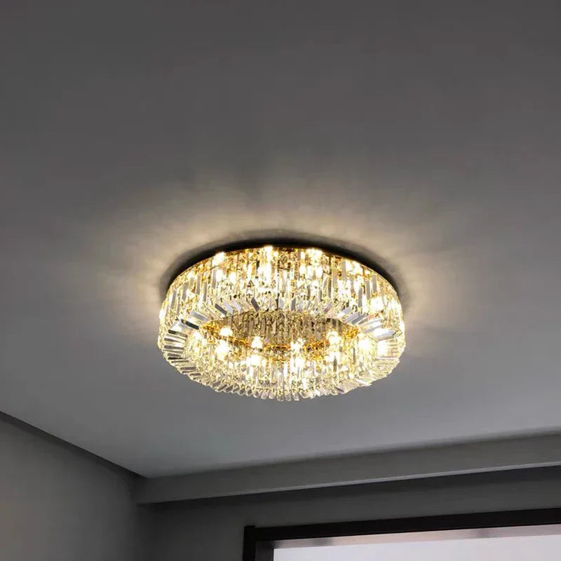 Crystal LED Ceiling Lamp for Chic Living, Bedroom, and Dining Room