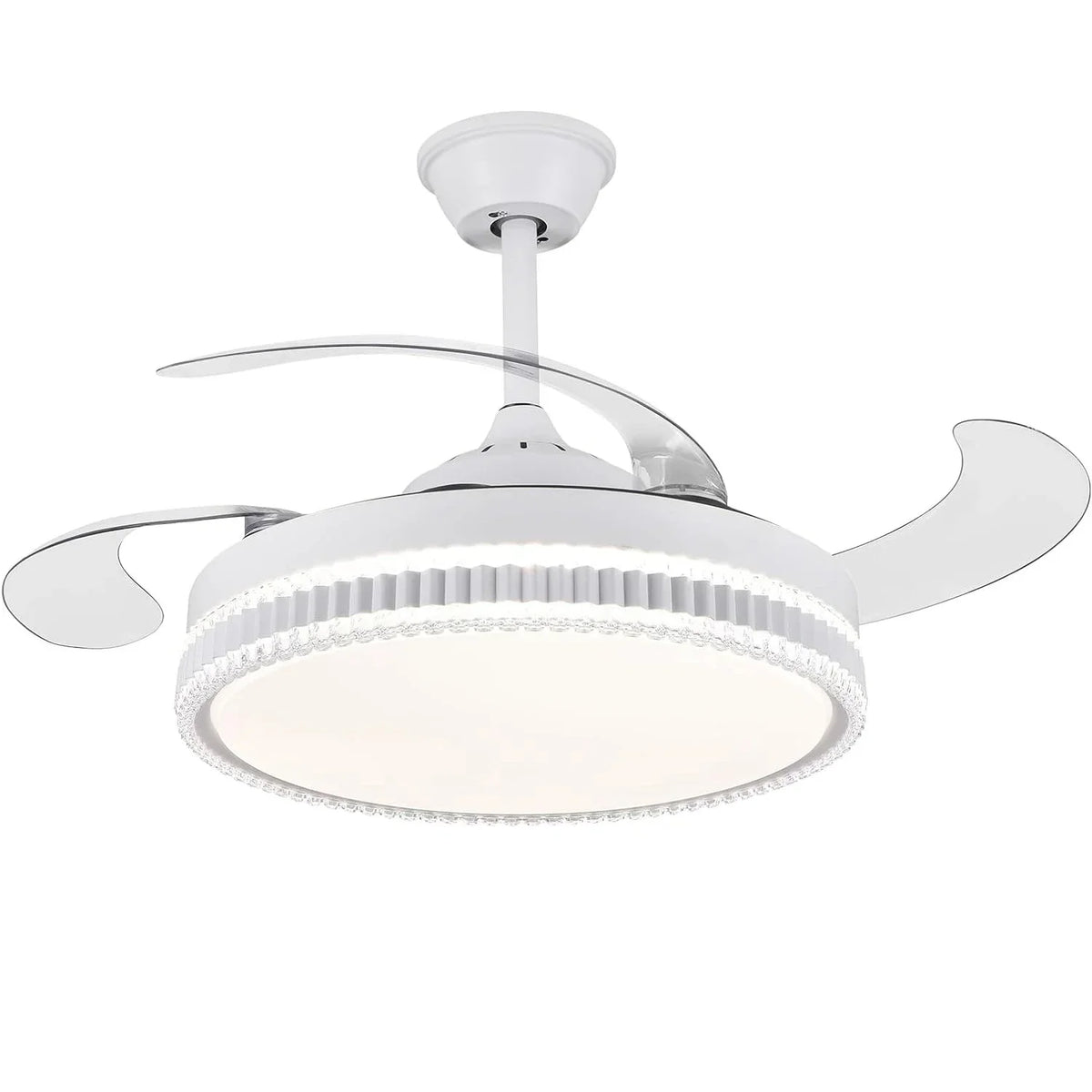 LED Bladeless Ceiling Fan Chandelier for Modern Smart Home Decor