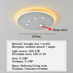 Modern Round LED Ceiling Lights for Home Lighting in Black and White