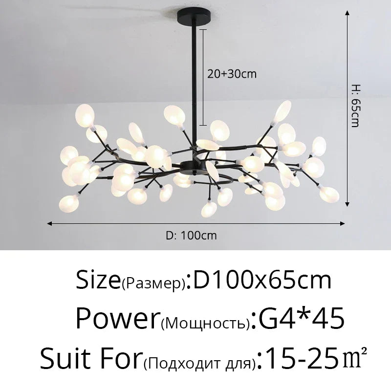 Modern LED Chandelier - Luxurious Nordic Firefly Lamp for Home Indoor Lighting