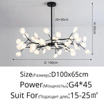 Modern LED Chandelier - Luxurious Nordic Firefly Lamp for Home Indoor Lighting