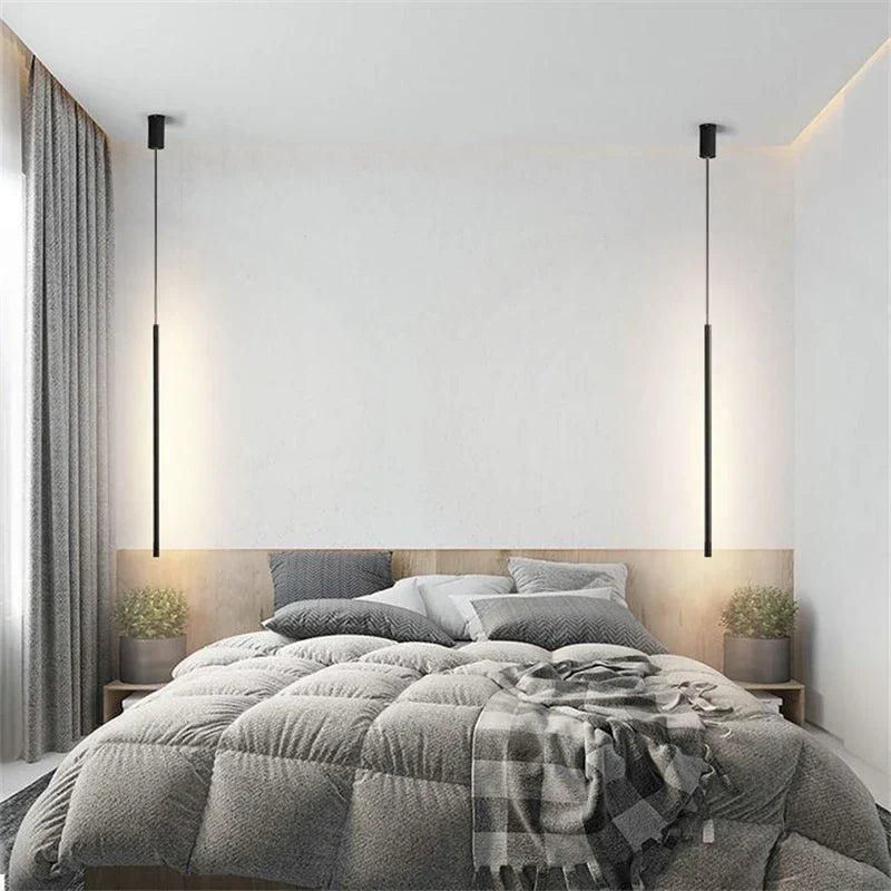 Modern LED Strip Pendant Light Minimalist Living Room Chandelier