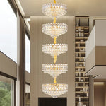 Crystal Duplex Chandelier: New Light Luxury Post-Modern Hall Lighting for High Living Room