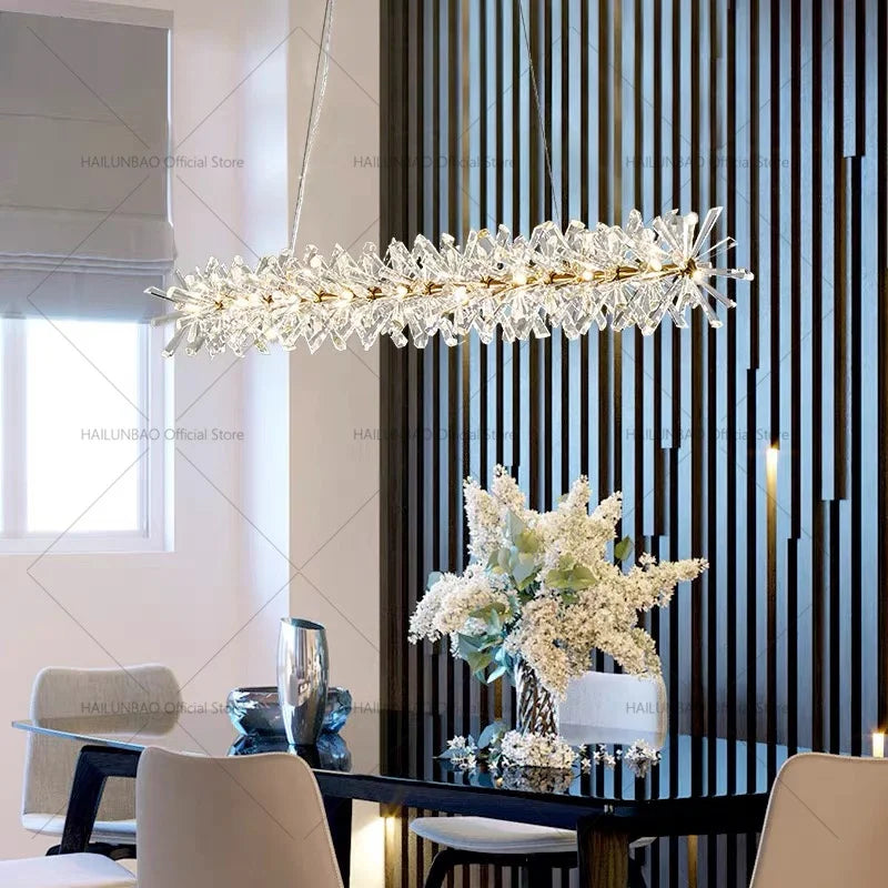 Crystal Chandelier for Living and Dining Room High-End Elegant Bedroom Lighting