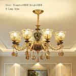 Luxury Crystals Chandelier Ceramic Crystal Lamp for Living Room Bedroom