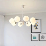 Glass Ball LED Ceiling Chandelier for Modern Living Room and Bedroom