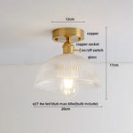 Amber Glass LED Ceiling Lights Modern Nordic Kitchen Living Room Lighting