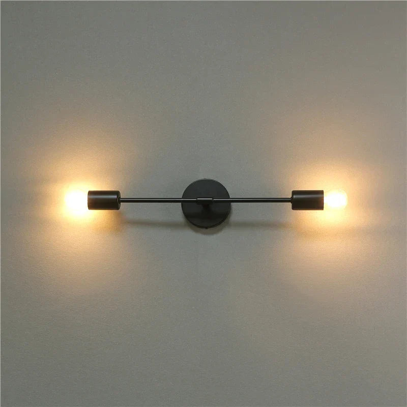 LED Wall Lamp: Modern Two Arm E27 Bedroom Lighting for Bedside, Bathroom Mirror, Vanity.