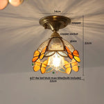 Tiffany Glass LED Ceiling Light - Modern Nordic Style Flush Mount Lamp