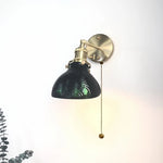 Green Glass Copper LED Wall Lamp Sconce Modern Nordic Design